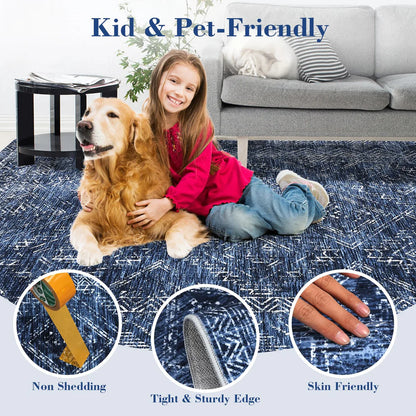 Fine Yarn Cashmere Polyester Carpet – 1180Gsm, Foldable, Modern Diamond Heart