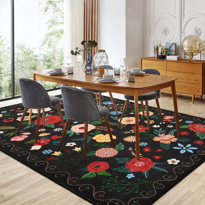 1150GSM Polyester Pearl Velvet Printed Carpet – XXS Modern Flowering