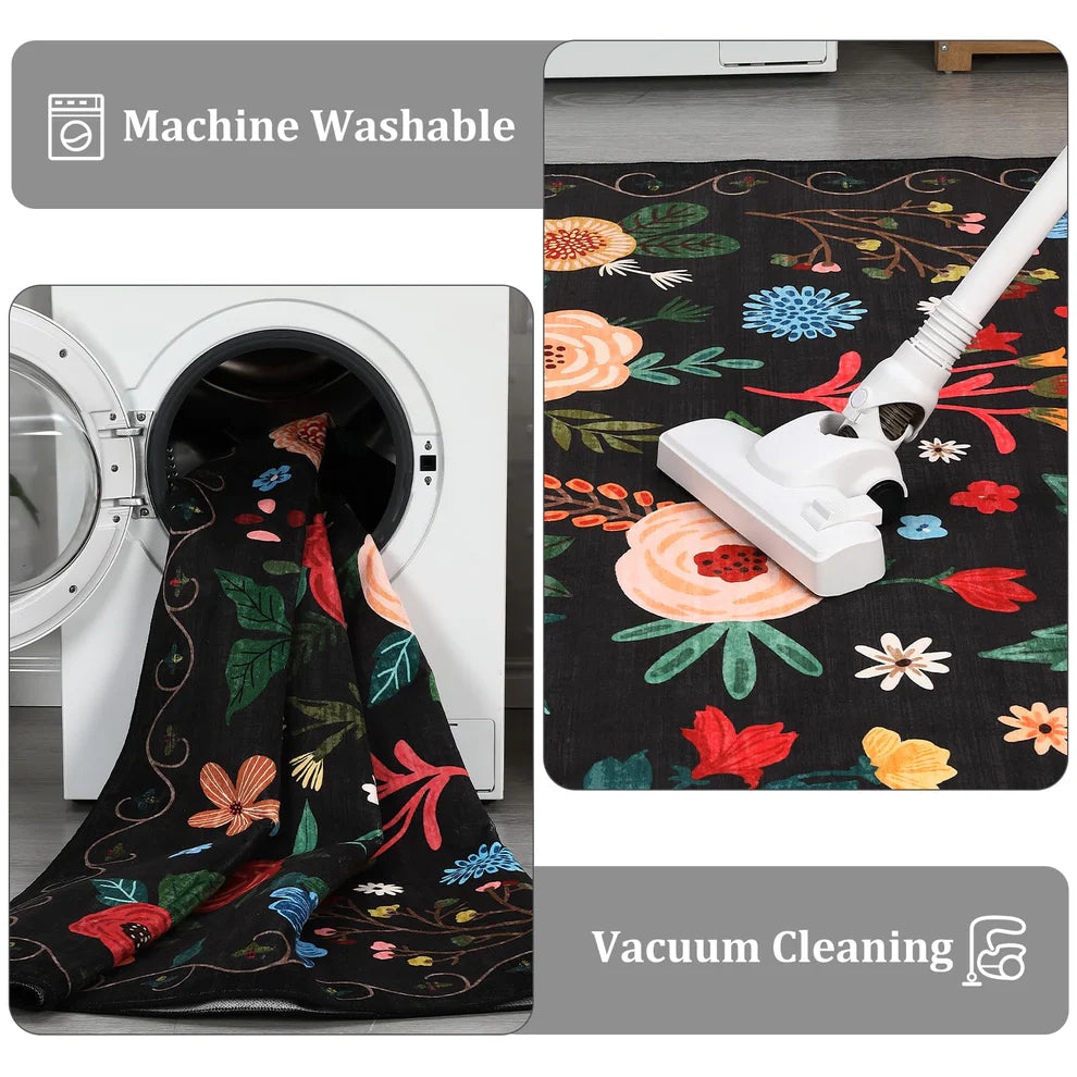 1150GSM Polyester Pearl Velvet Printed Carpet – XXS Modern Flowering