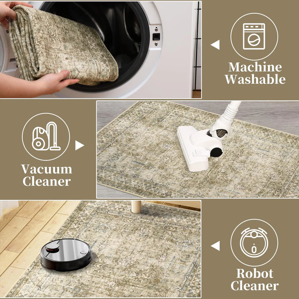 980GSM Polyester Terry Velvet Printed Carpet – Persian Clear