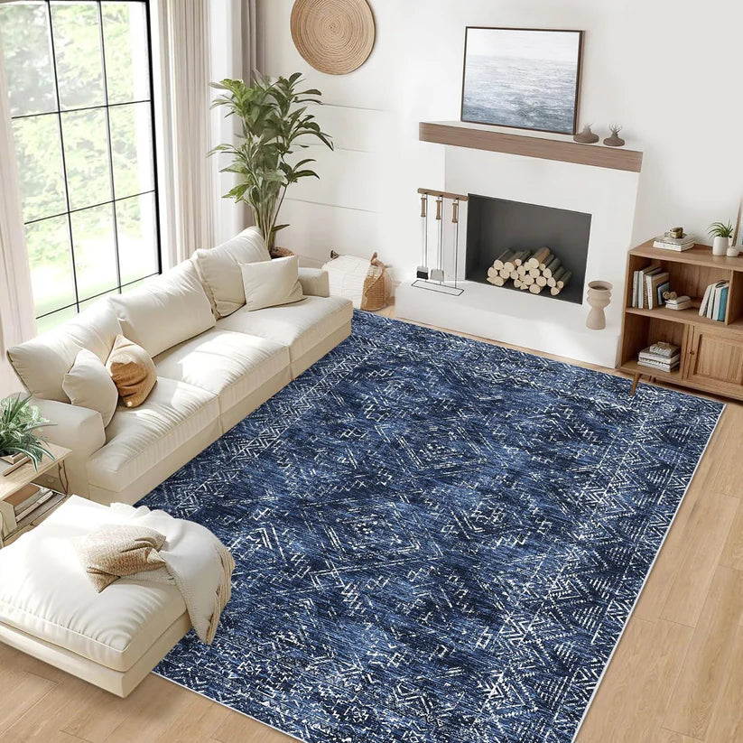 Fine Yarn Cashmere Polyester Carpet – 1180Gsm, Foldable, Modern Diamond Heart
