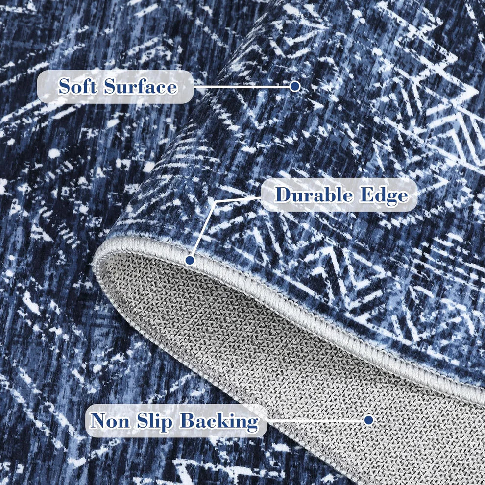 Fine Yarn Cashmere Polyester Carpet – 1180Gsm, Foldable, Modern Diamond Heart