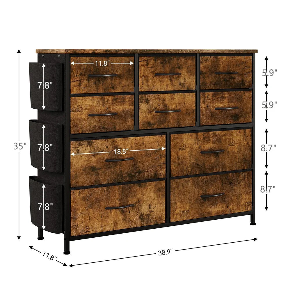 Iron & MDF 10-Drawer Non-Woven Cabinet