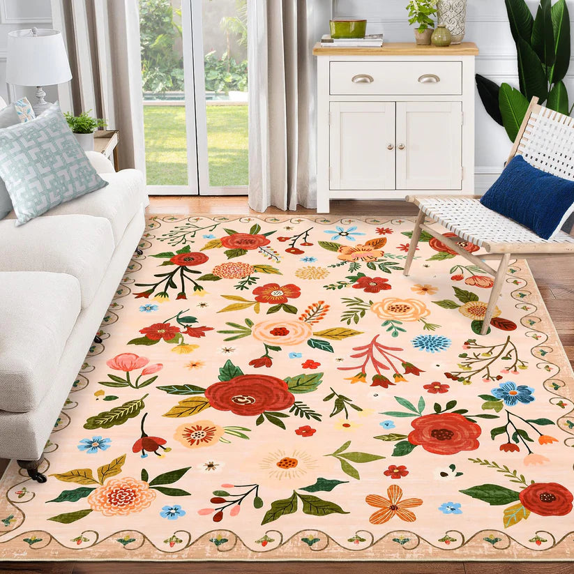 1150GSM Polyester Pearl Velvet Printed Carpet – XXS Modern Flowering