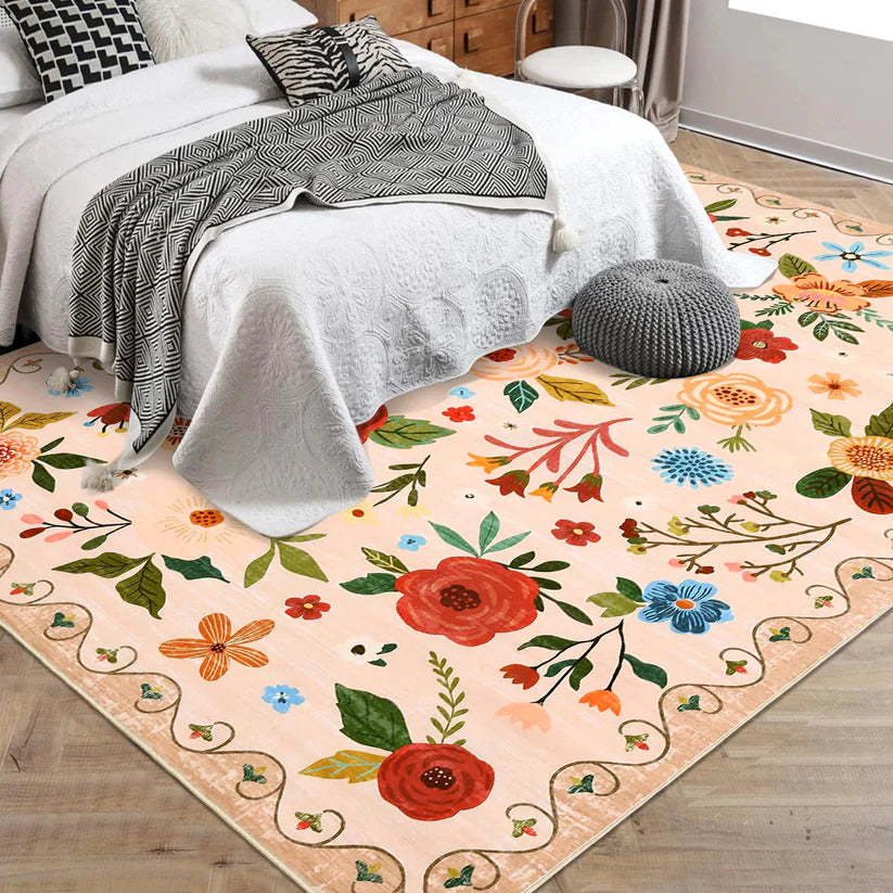 1150GSM Polyester Pearl Velvet Printed Carpet – XXS Modern Flowering