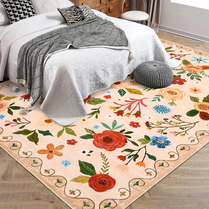 1150GSM Polyester Pearl Velvet Printed Carpet – XXS Modern Flowering