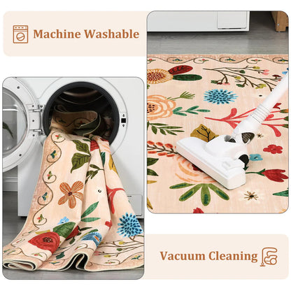 1150GSM Polyester Pearl Velvet Printed Carpet – XXS Modern Flowering