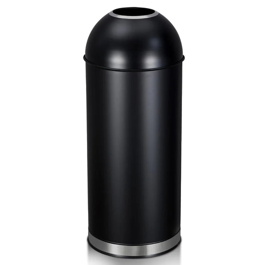 65L Stainless Steel Trash Can – Straight Pitch Lid, Starbucks Style TC02