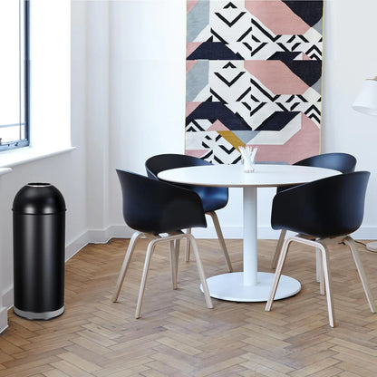 65L Stainless Steel Trash Can – Straight Pitch Lid, Starbucks Style TC02