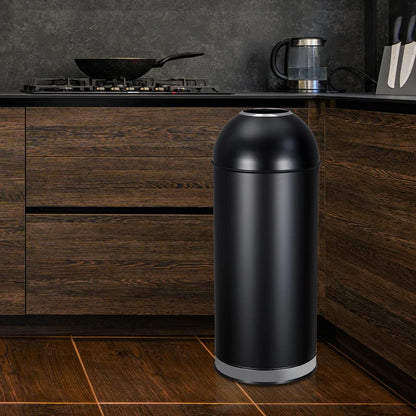 65L Stainless Steel Trash Can – Straight Pitch Lid, Starbucks Style TC02