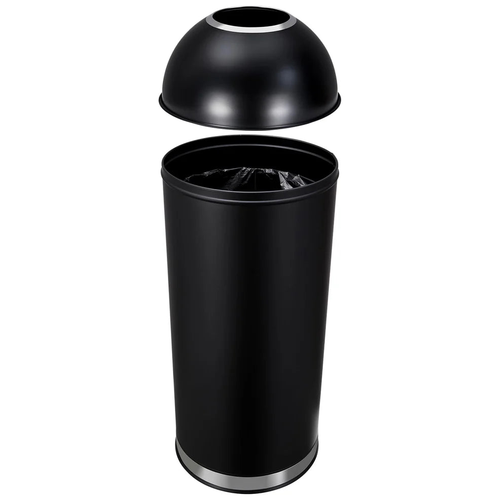 65L Stainless Steel Trash Can – Straight Pitch Lid, Starbucks Style TC02